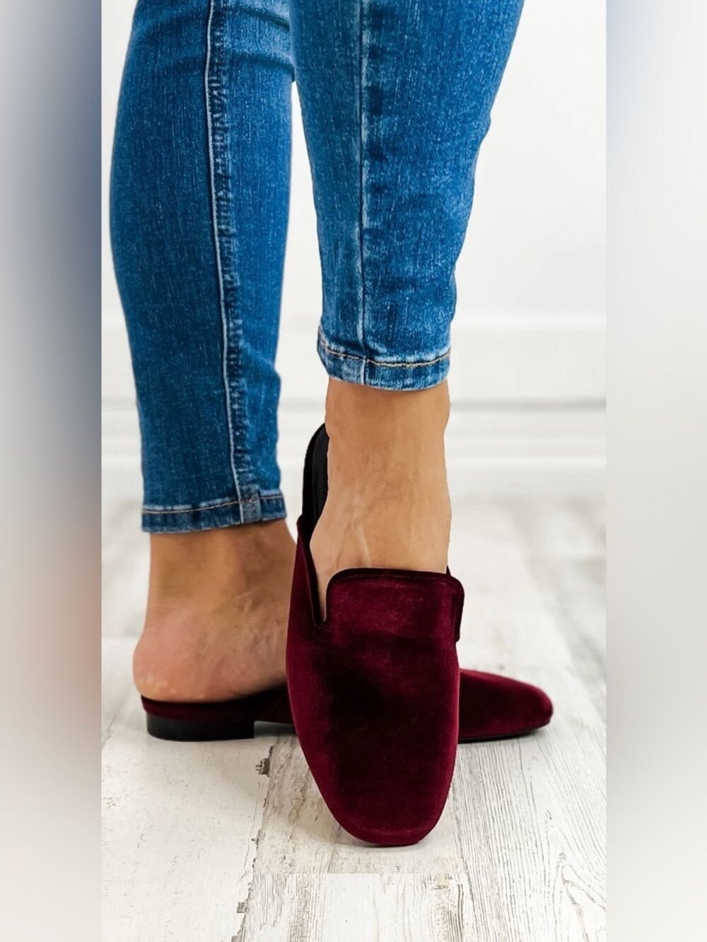 Hey Girl by Corkys Velvet Burgundy Spotlight Mules - Size 8